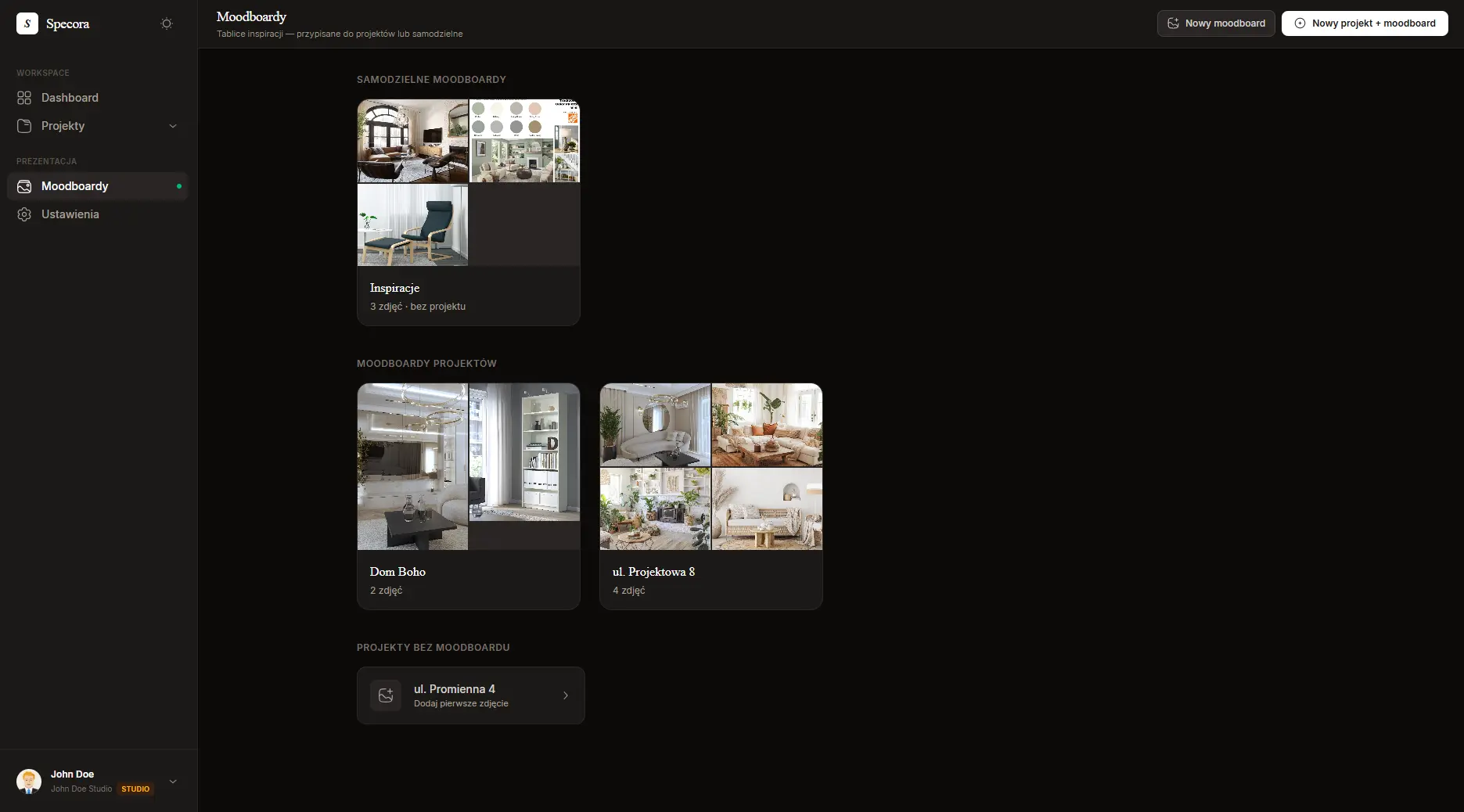 Moodboard projektu wnętrzarskiego — wizja i klimat wnętrza